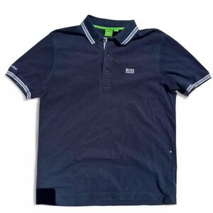 Navy Hugo Boss Polo Shirt - L